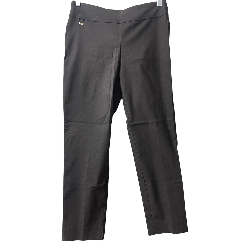 Counterparts Womens Black Straight Leg Pull On Dress Pants Size 10